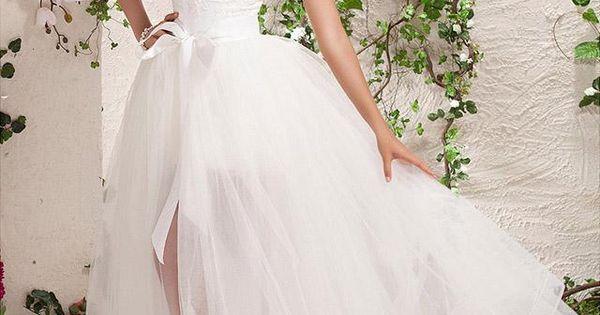 Hochzeit - Wedding Princess Dresses  Sexy Wedding Dresses A Line Floor Length Two In One Tulle Sweetheart With Lace Appliques And Removable Train Casual Wedding Bridal Gowns A Line Gown From Love_bridal, $102.88