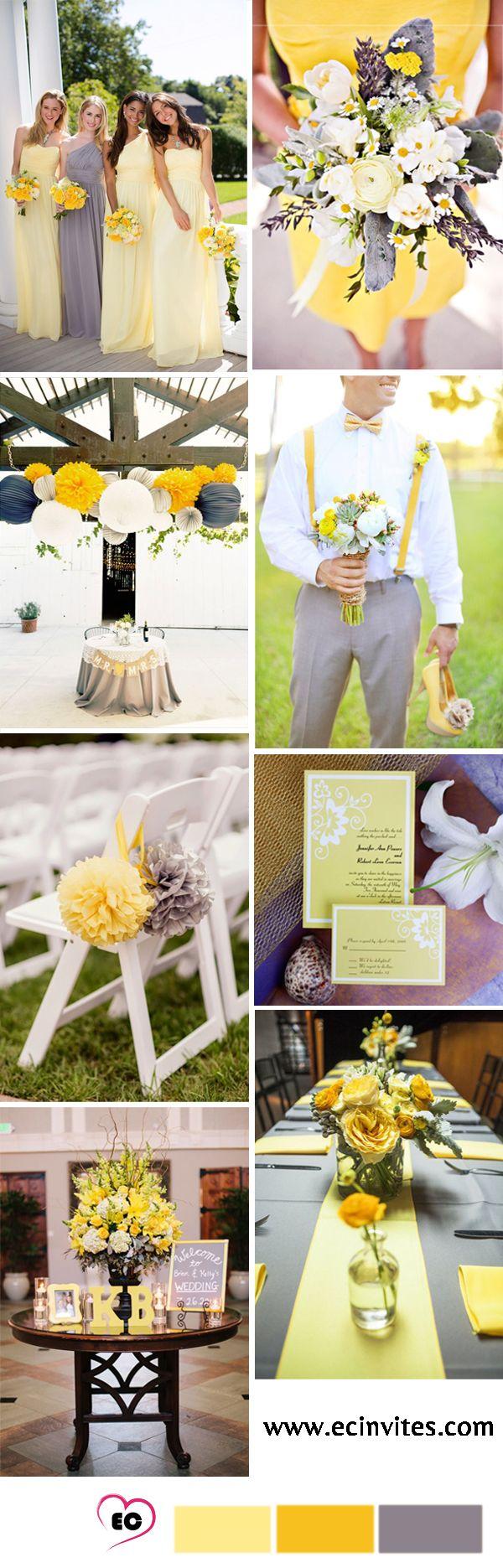 Mariage - 7 Grey Color Palette Wedding Ideas & Inspirations
