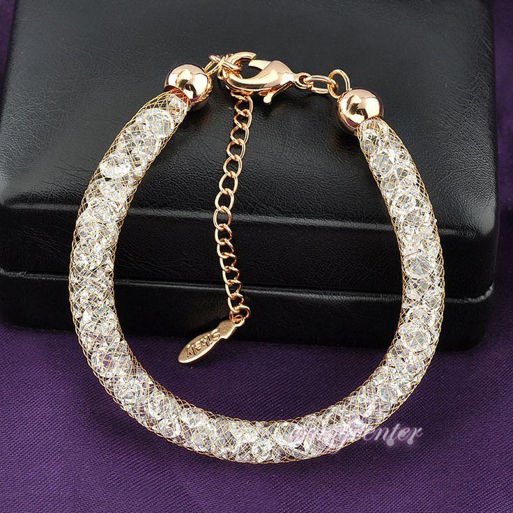 Wedding - 18k Rose Gold Mesh Chain Bracelet