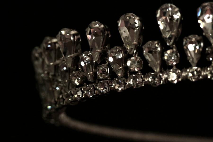 Hochzeit - Bridal Tiara made with Swarovski Crystal  Rhinestones
