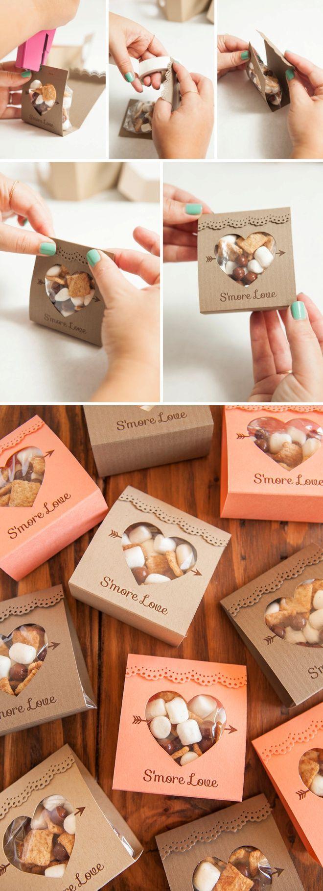 Свадьба - How To Make These Adorable S'more Love Wedding Favors!