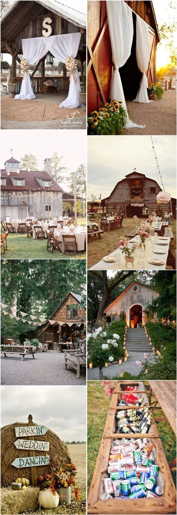 Свадьба - 35 Totally Ingenious Rustic Outdoor Barn Wedding Ideas