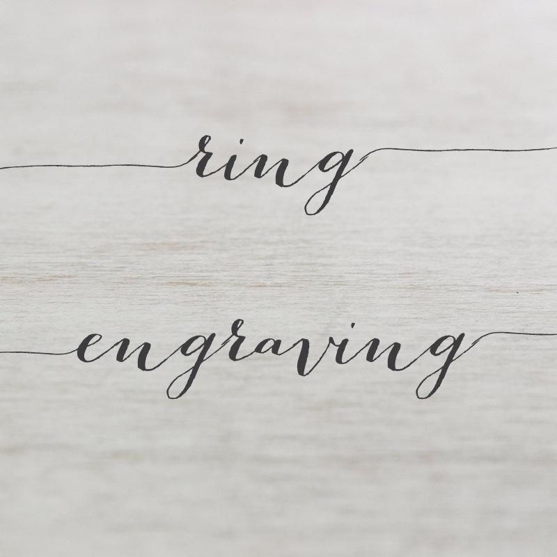 Hochzeit - Custom Personalized Inside Ring Engraving - Add Inside Ring Engraving to a Ring Order - Men's Women's Wedding Valentines Birthday Mothers