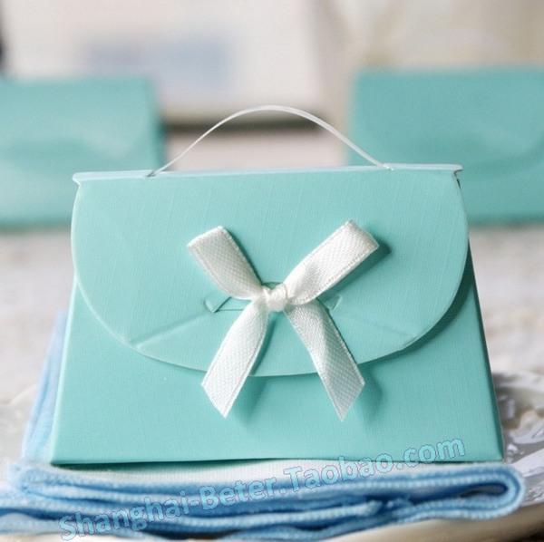 Mariage - PCS European candy Box child Tiffany Blue Blue small bag wedding candy wholesale th024
