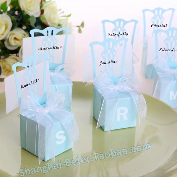 زفاف - PCS creative candy Box personalized candy bag Blue Chair candy Box thank ceremony th005 wedding layout
