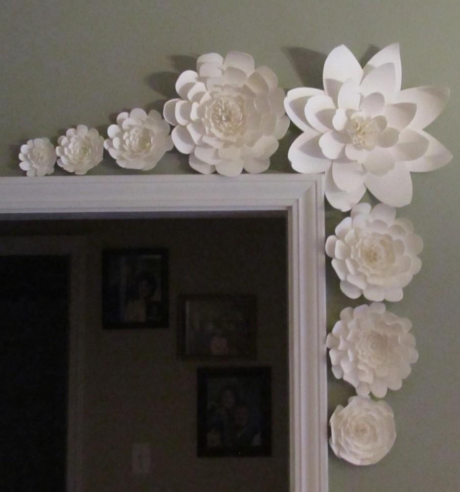 Wedding - Weddings Large Paper Flowers in the Colors of your choice
