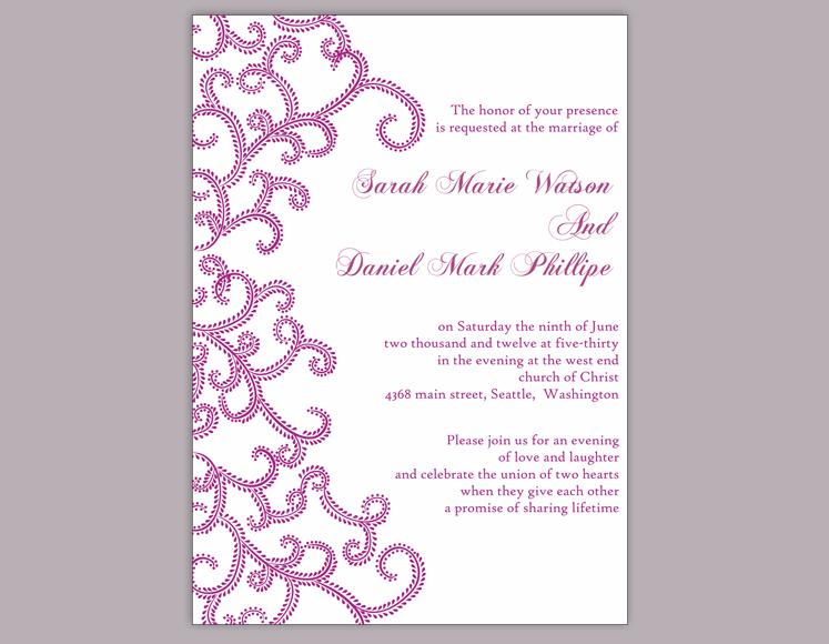 Mariage - DIY Bollywood Wedding Invitation Template Editable Word File Download Printable Eggplant Purple Invitation Indian Invitation Bollywood party