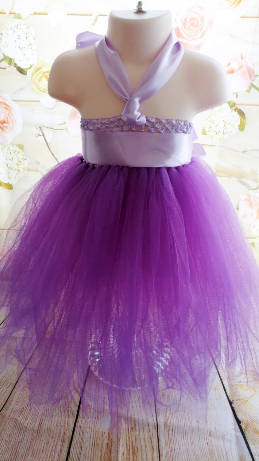 Свадьба - Purple Flower Girl Dress-Baby Tutu Dress-Toddler Purple Tutu Dress-Tulle Tutu Dress Lavender Tutu Dress-Tutu-Flower Girl Dress-Photo Prop