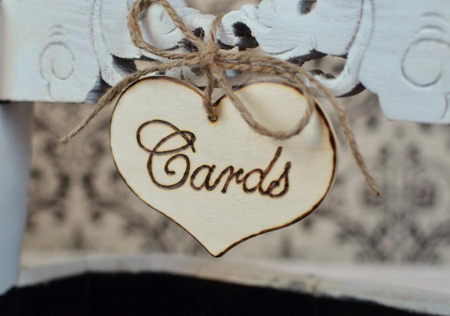 Wedding - Rustic Wedding "Cards" Sign  for Your Rustic, Country, Shabby Chic Wedding- or for birthdays, anniversaries, or graduation. Ready to Ship.
