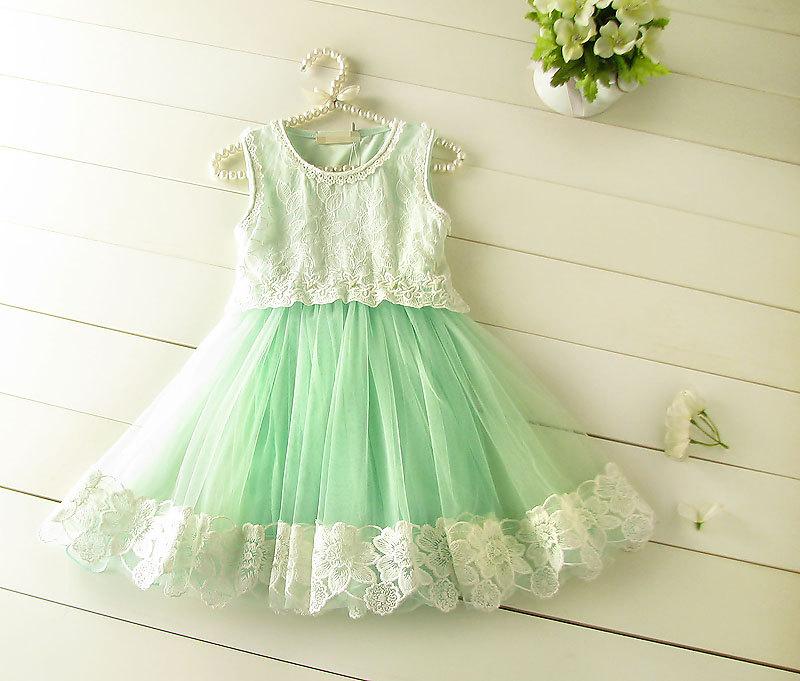 mint green baby dress