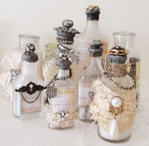 Wedding - Altered Jars And Bottles