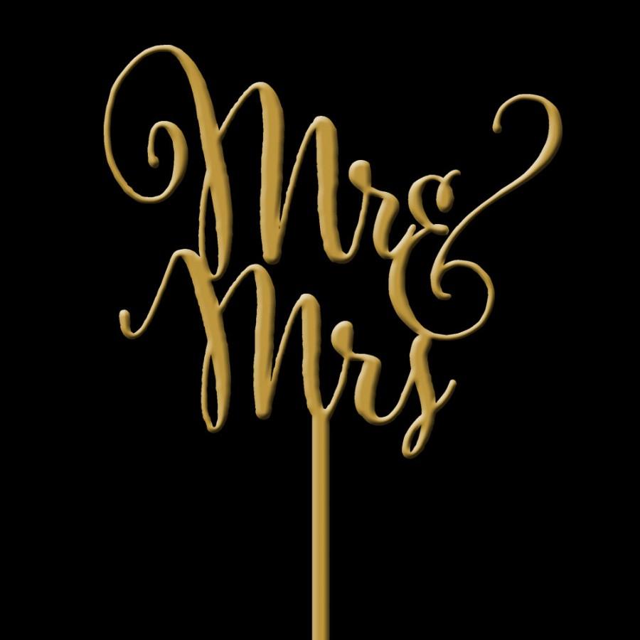 Mariage - Mr and Mrs Cake Topper - Wedding Cake Topper - Mr & Mrs Gold Cake Topper - Keepsake Cake Topper
