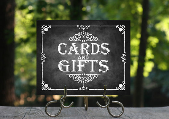 Mariage - Printable Chalkboard Wedding Cards Gifts Sign, Wedding Gifts, Cards, Rustic Wedding Sign, Chalkboard Sign, Cards and Gifts, DIY wedding