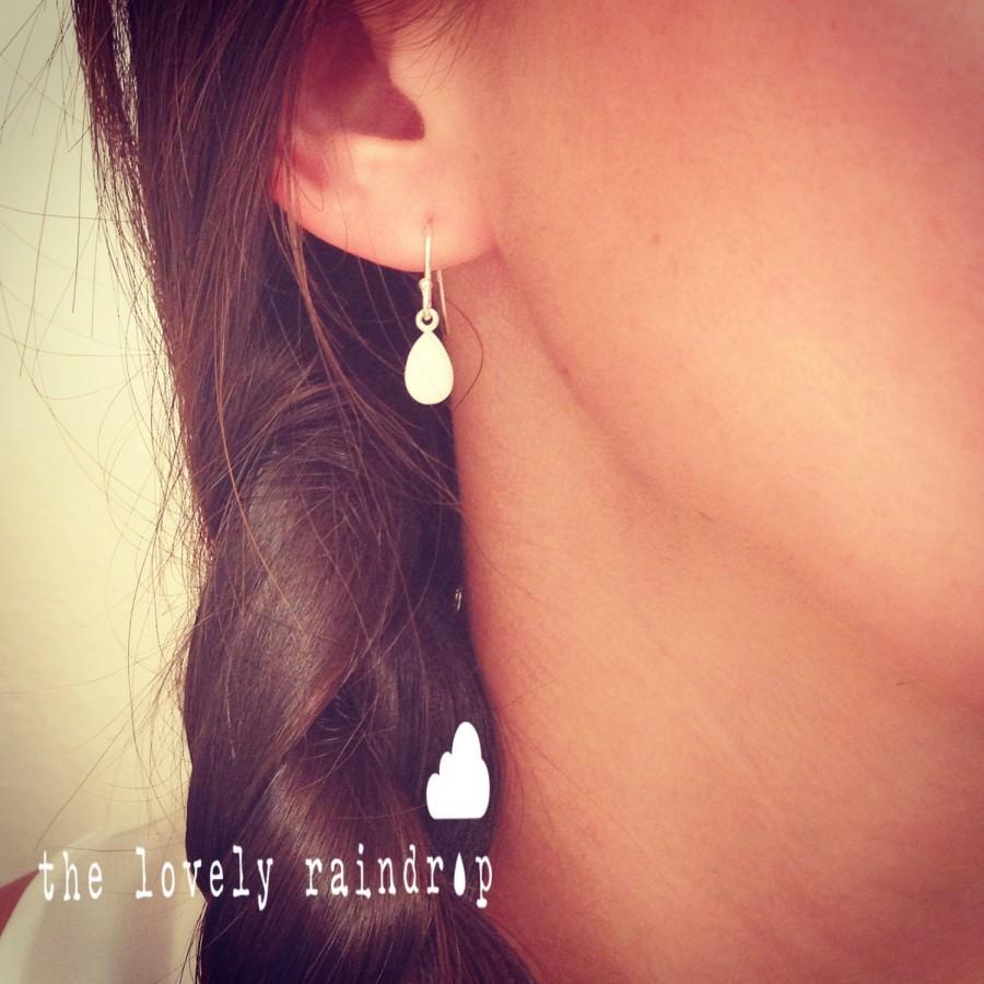 زفاف - NEW - Sterling Silver Raindrop/Teardrop Earring - Minimal Earring - Perfect Gift - Minimalist - Simple Everyday - Gift For - Wedding Jewelry