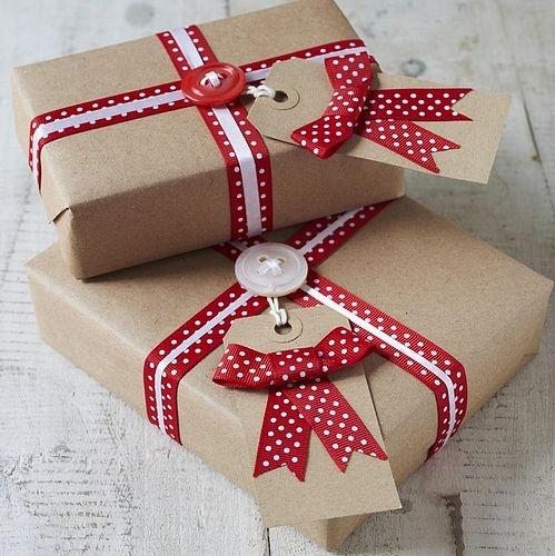 Mariage - Pack Of Six Ribbon Bow Christmas Tags