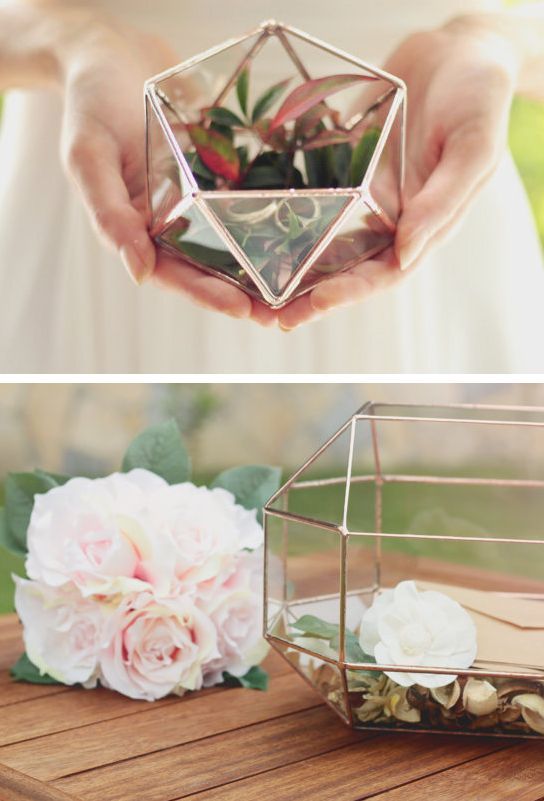 Свадьба - これに入れて飾りたい！立体的なガラスの容器