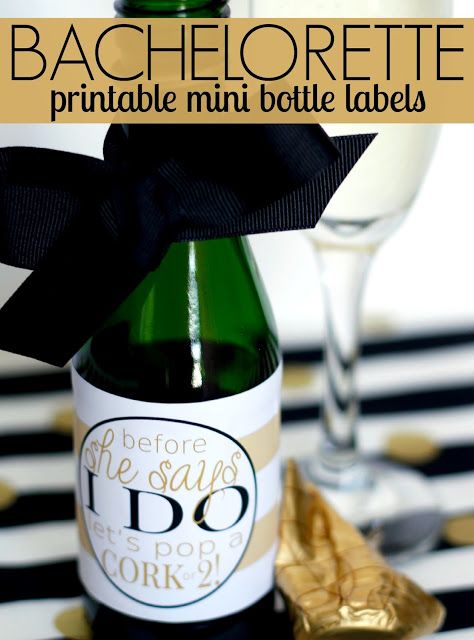 زفاف - Bachelorette Mini Bottle Printables