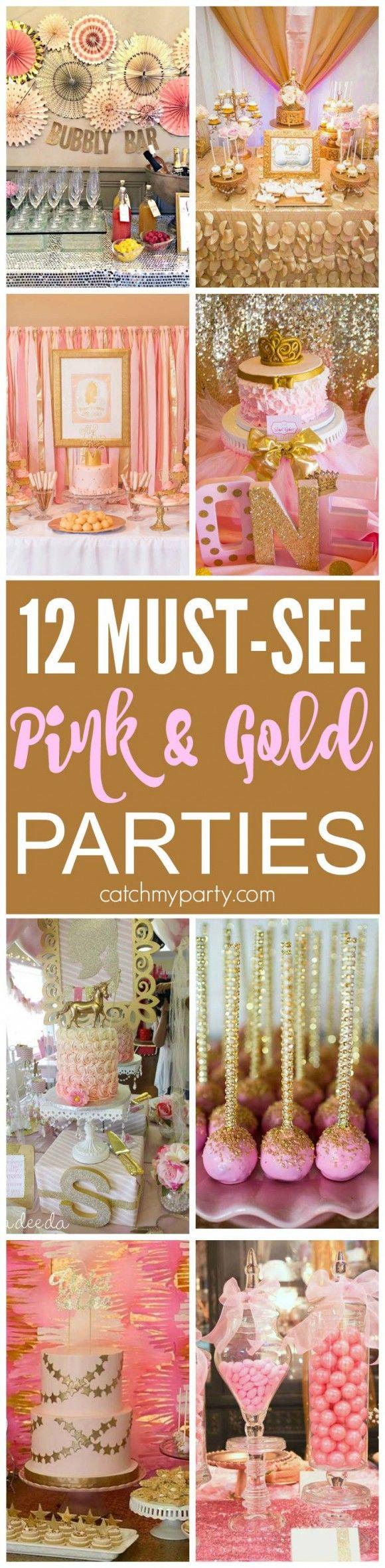 Hochzeit - 12 Must-See Pink And Gold Parties