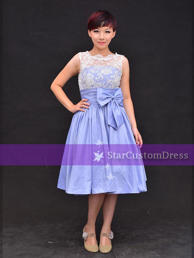 Hochzeit - Lace Short Bridesmaid Dress short Homecoming Dress, sweetheart Short Prom dresses Vintage Dress
