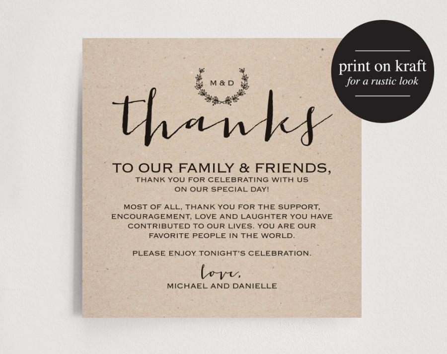 Wedding Thank You Card (Printable) By Vintage Sweet | Wedding Thank You