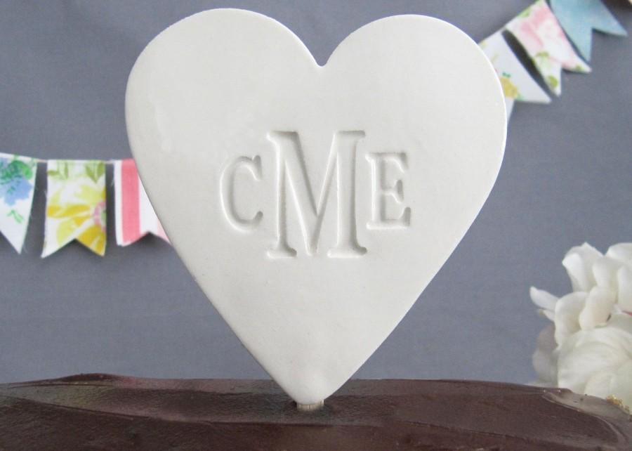 زفاف - PERSONALIZED Heart Wedding Cake Topper