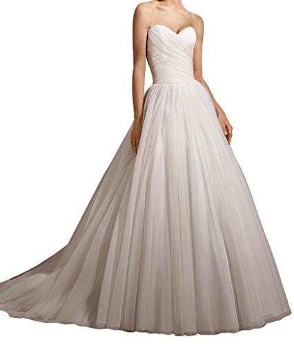 Hochzeit - Sweetheart A-line Tulle Wedding Dress