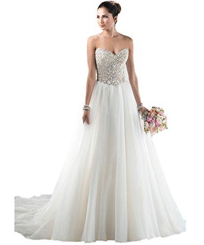 زفاف - Sweetheart Beaded Bodice A-Line Bridal Gown