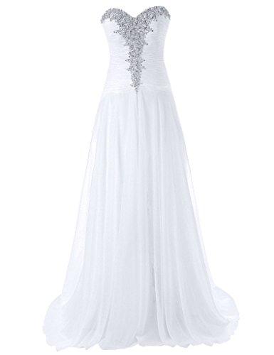 Hochzeit - Sweetheart Chiffon Jeweled Wedding Dress