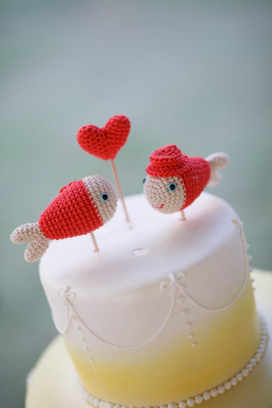 Wedding - Coral Cake Topper,  Fish Wedding, Nautical and Beach Inspired Wedding
