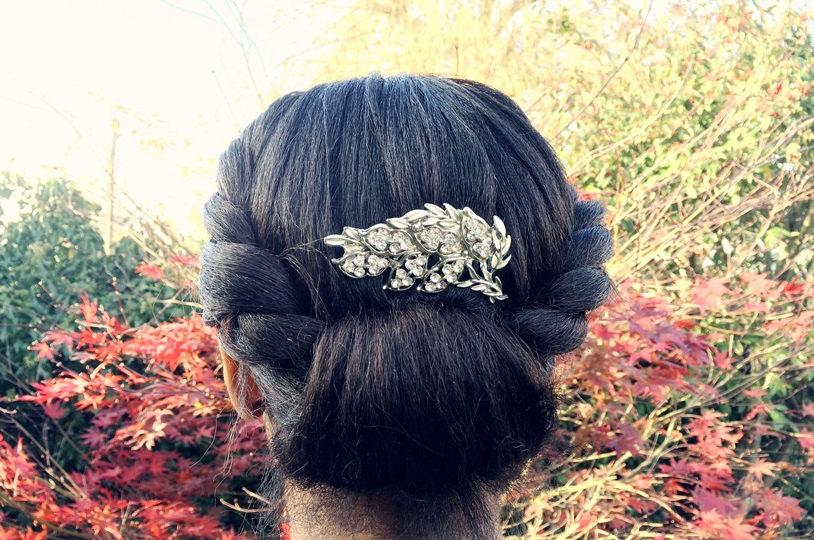 زفاف - Amelia: Vintage Bridal Hair Comb