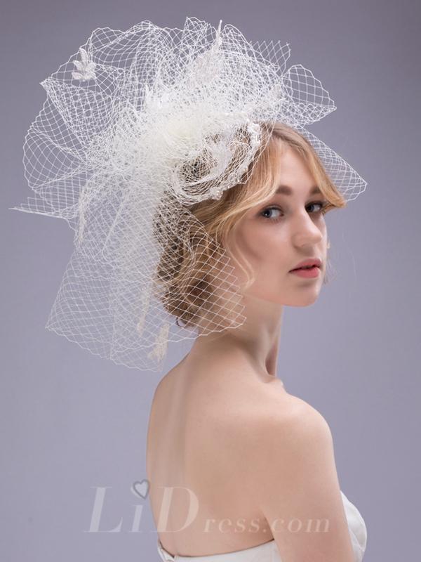 Hochzeit - Beading Net Bridal Head Veil - lidress.com