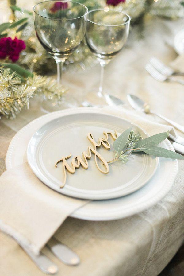 Свадьба - A Metallic Holiday Table