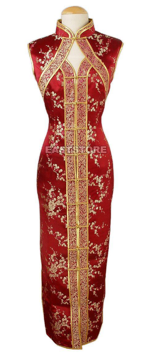 Mariage - Chinese Brocade Dress-Chic Chinese Pattern Brocade Dress
