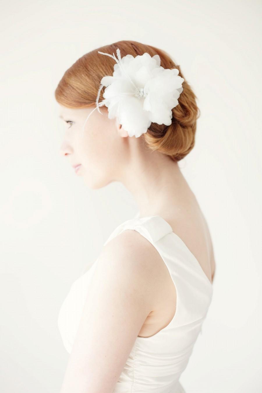 Свадьба - Finely Feathered - Bridal Hair piece
