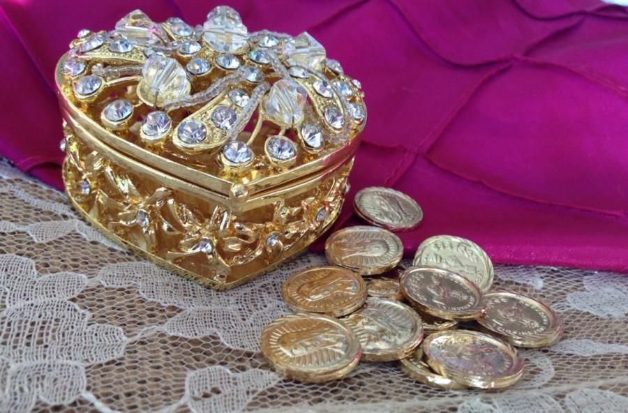 Mariage - Gold plated wedding Arras / Arras De Matrimonio bañadas en Oro/ arraz/ unity coins/ 13 coins included