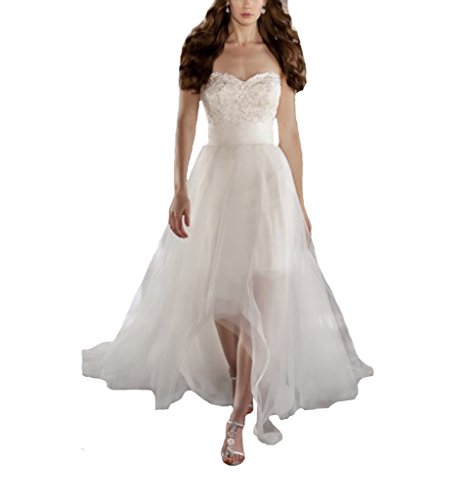 Свадьба - Strapless Bridal Gown Wedding Dress with Detachable Skirt