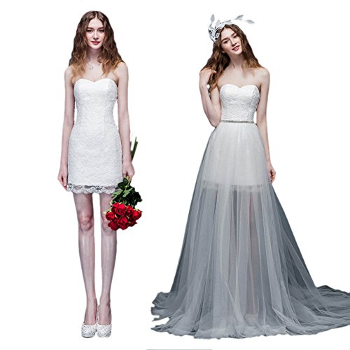 Mariage - Sweetheart Beaded Bridal Wedding Dress with Detachable Train