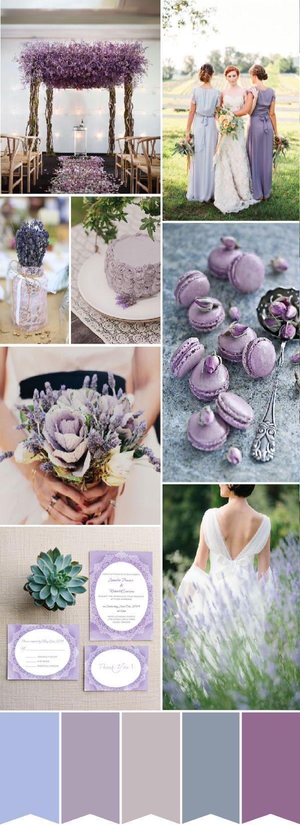 Hochzeit - Cheap Lavender Lace Watercolor Wedding Invitation Kits EWI378