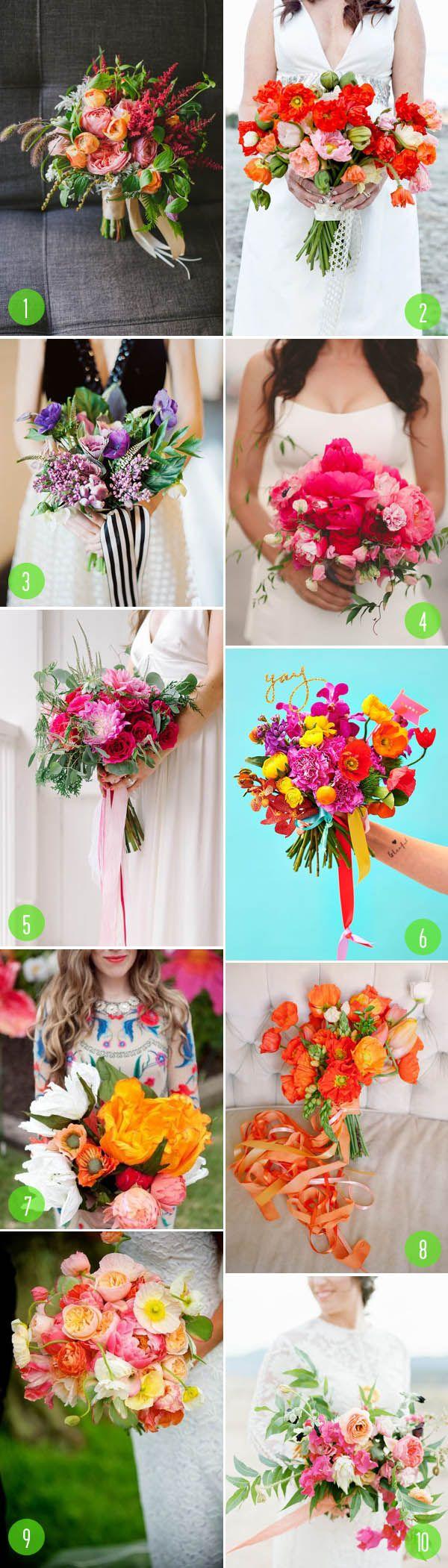 Hochzeit - Top 10: Bright Bouquets