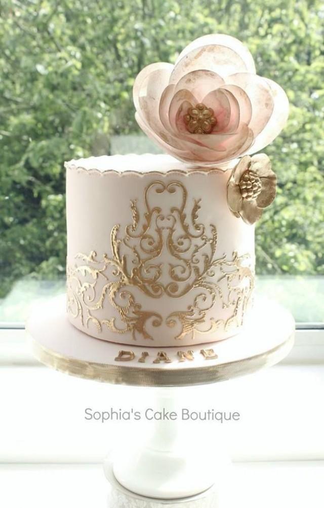 Wedding - Cake - White & Gold Wedding Cakes #2128353