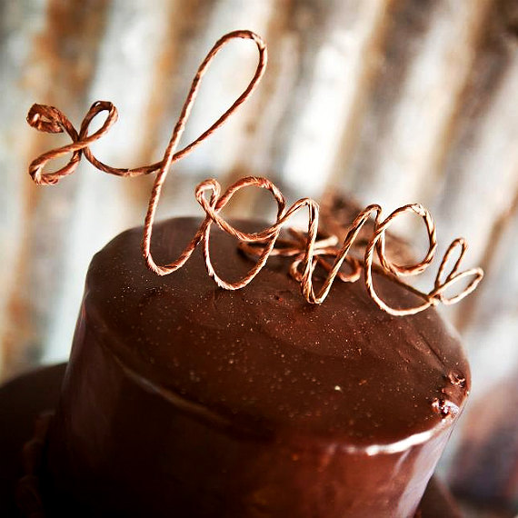Свадьба - Rustic LOVE Wedding Cake Topper- Custom Rustic Wedding Cake Decoration, Cottage chic Wedding Cake Decoration,Shabby Chic Wedding Cake Topper