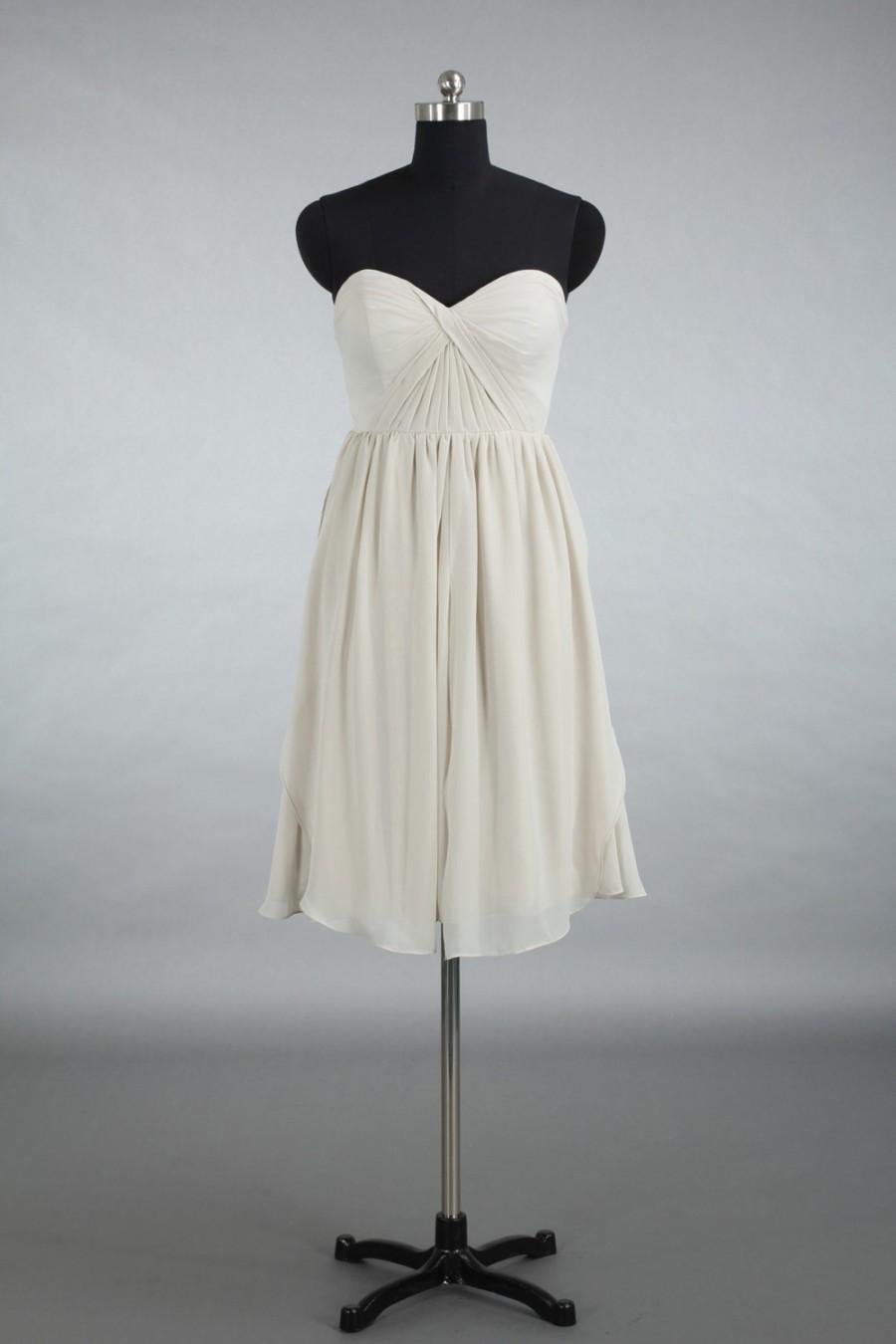 Mariage - Convertible Grey Bridesmaid Dress, Short Convertible Chiffon Bridesmaid Dress