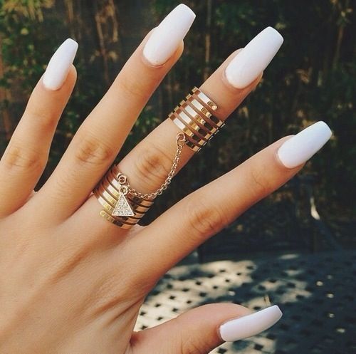Свадьба - White Manicure For Chick Summer Look