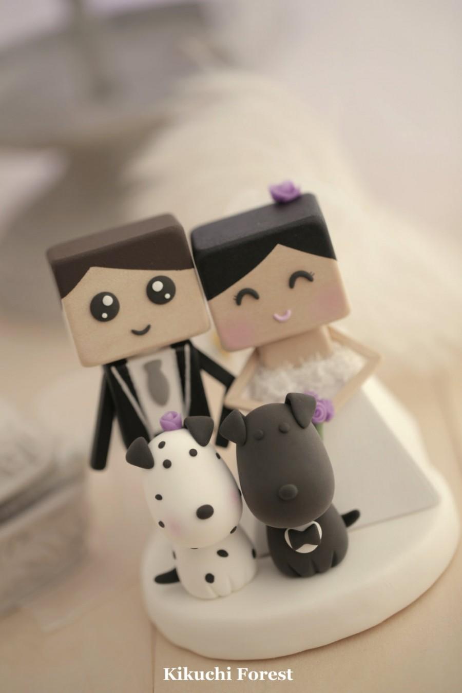 زفاف - bride and groom  wedding cake topper Handmade,Handcrafted wood  dolls
