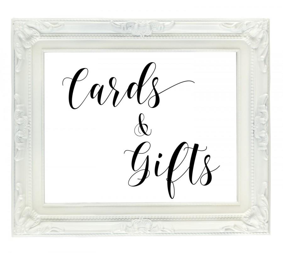 Gifts and Cards Sign Wedding Sign Instant Download