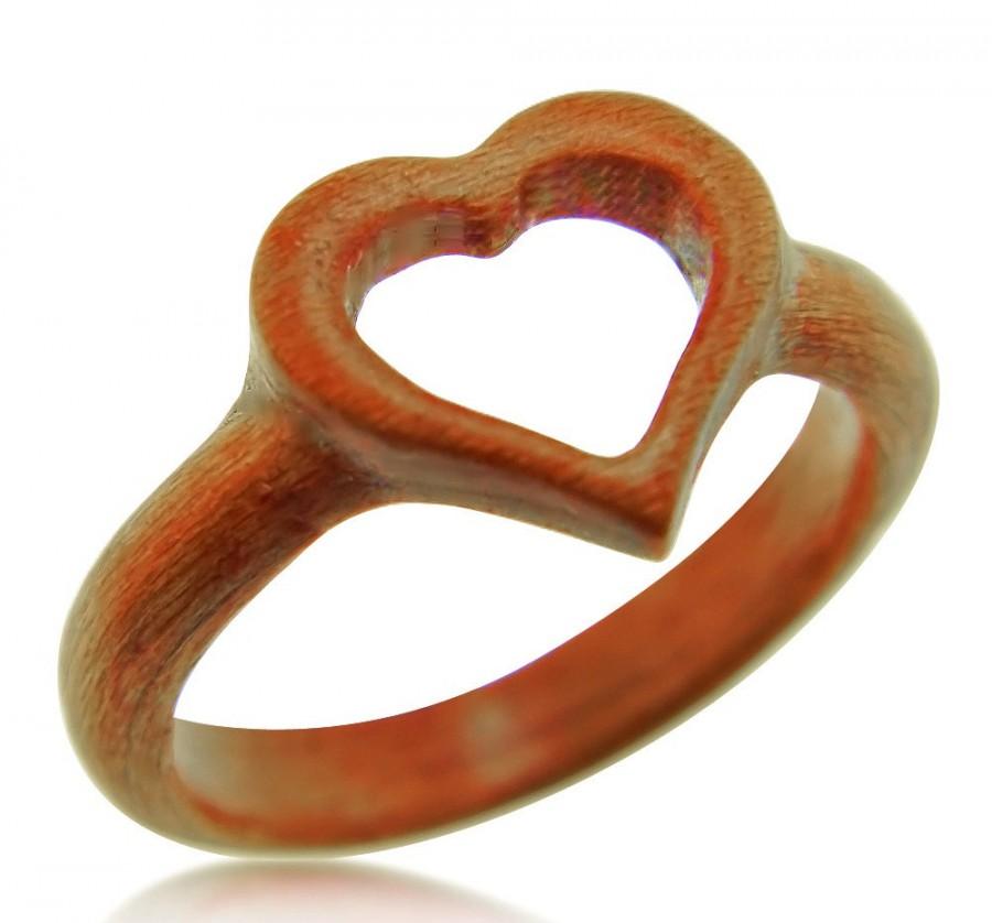 زفاف - Hand Carved Wooden Heart Ring, Wood Ring, Gift Idea, Jewelry, Rings, Jewelry, Women, For Her, Promise Ring, Girl, Teen, Wood Jewlery, Spring