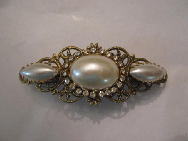 زفاف - PEARL barrette IVORY pearl barrette hair clip vintage hair clip bridal barrette wedding bridal accssories