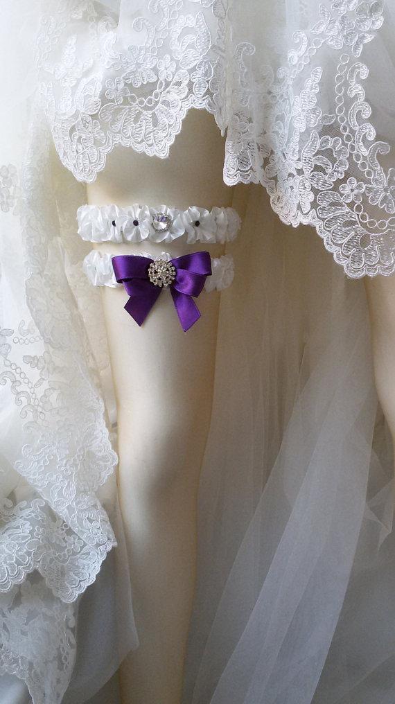 Hochzeit - Wedding garter, Bridal garter set, Garter, Rustic wedding garter, İvory ribbon garter, Bridal accessuary, Pearl and ribbon garter,
