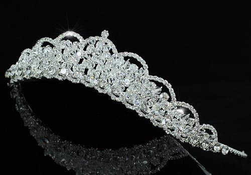 زفاف - Bridal Wedding Sparkling Tiara with Swarovski Crystal