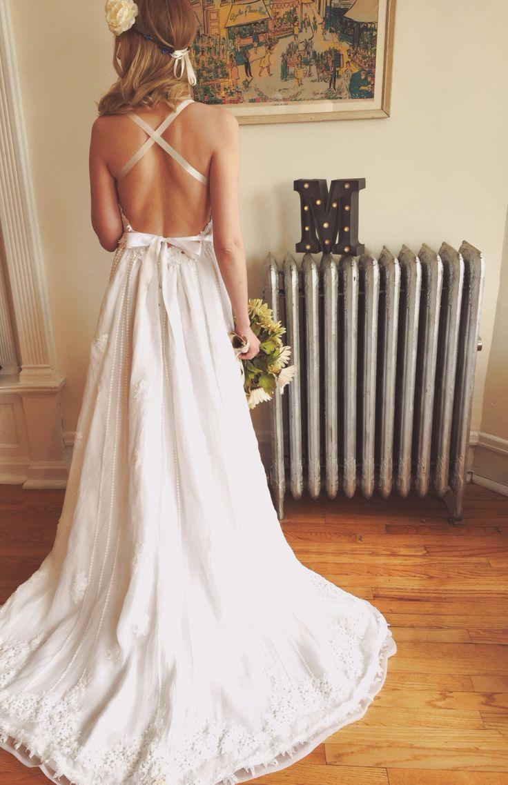 زفاف - Backless Bohemian Wedding Dress